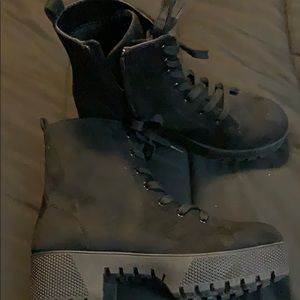 Black Matte Heel Boots